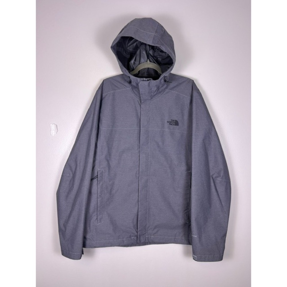 The North Face DryVent Men's Black Hooded Full Zip Rain Coat Jacket Size L